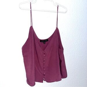 Kendall & Kylie Red Sleeveless Buttoned Camisole